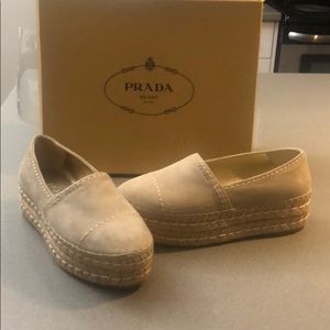 Prada Espadrilles. Worn once . Great condition.